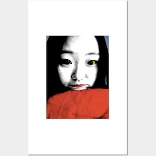 BEAUTIFUL FUNNY ASIAN GIRL POP ART COLOR Posters and Art